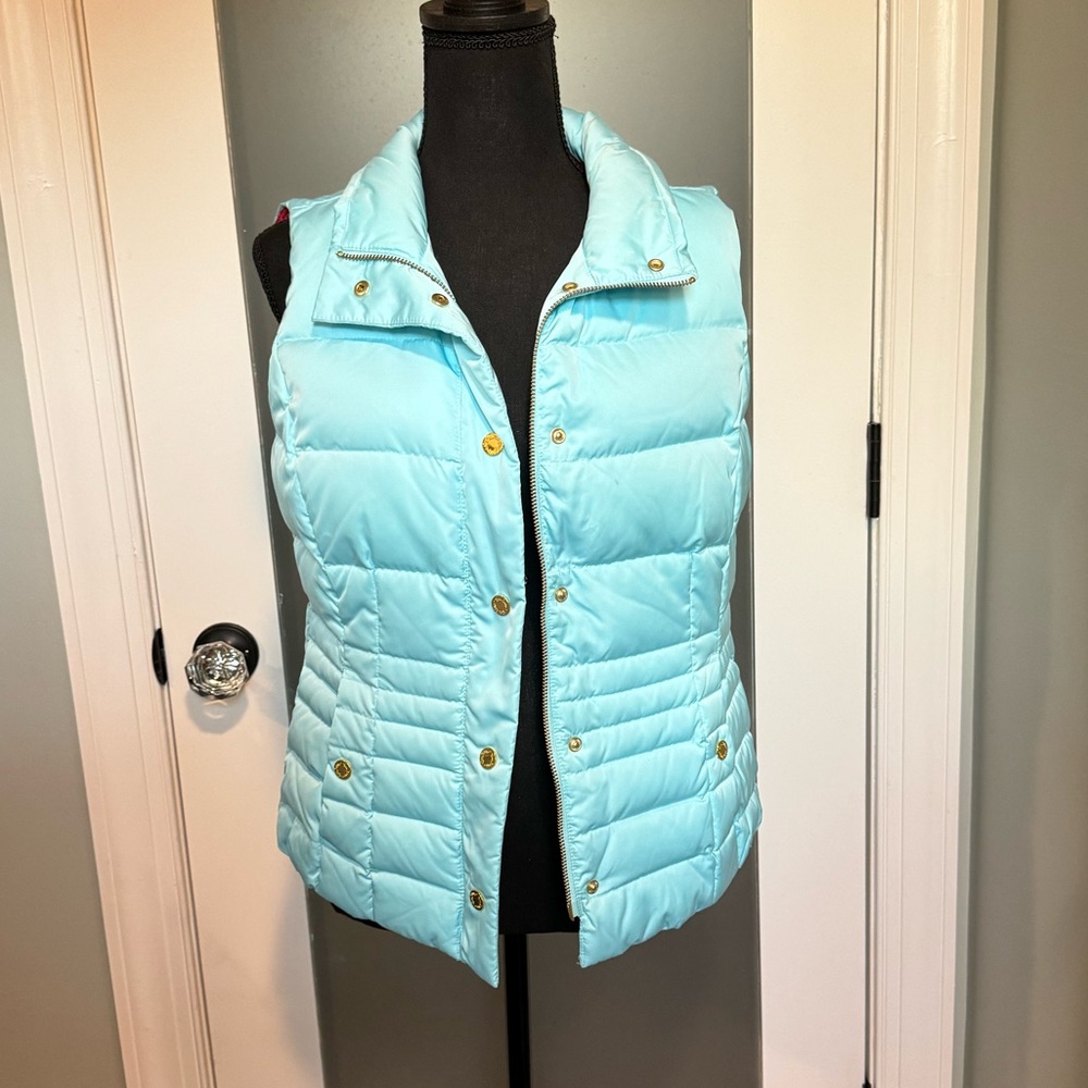 Lilly Pulitzer Aqua Puffer Vest
